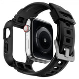Spigen Apple Watch 40/41mm Kuori rannekkeella Rugged Armor Pro Musta