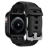 Spigen Apple Watch 40/41mm Kuori rannekkeella Rugged Armor Pro Musta