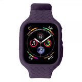 Apple Watch 41mm ranneke, kudottu kuvio, violetti