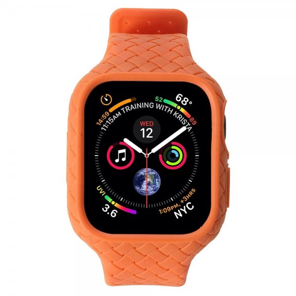 Apple Watch 41mm ranneke, kudottu, oranssi
