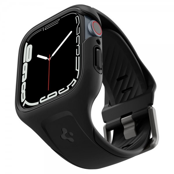 Spigen Apple Watch 41mm Suojakuori ja ranneke Liquid Air Pro, musta