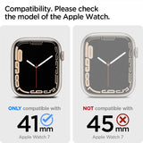 Spigen Apple Watch 41mm Suojakuori ja ranneke Liquid Air Pro, musta