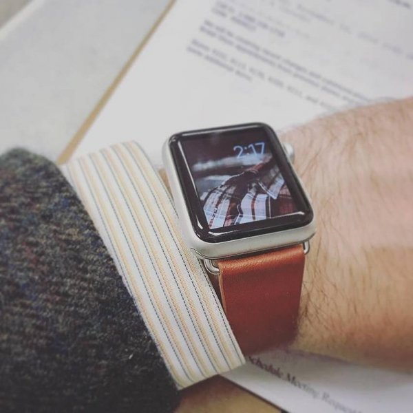 KAVAJ Apple Watch 44/45/46mm/Apple Watch Ultra -ranneke Barcelona, ruskea