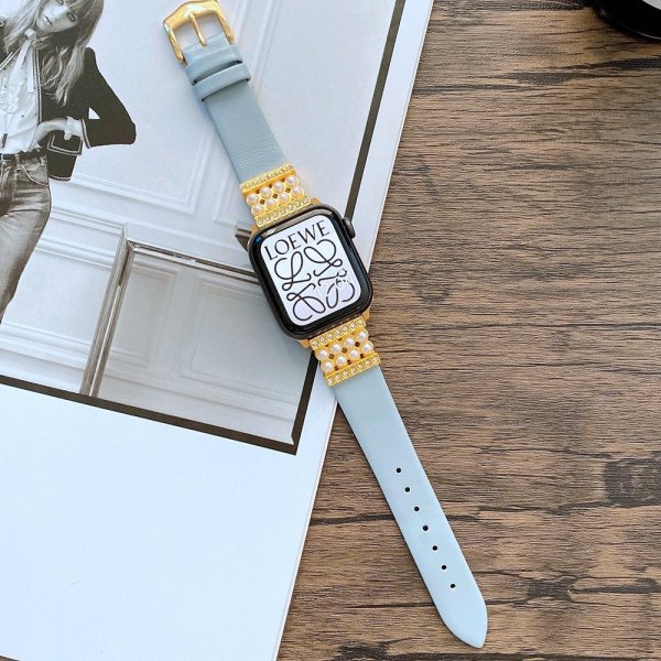 Apple Watch 44/45/46mm/Apple Watch Ultra Ranneke Helmi Vaaleansininen