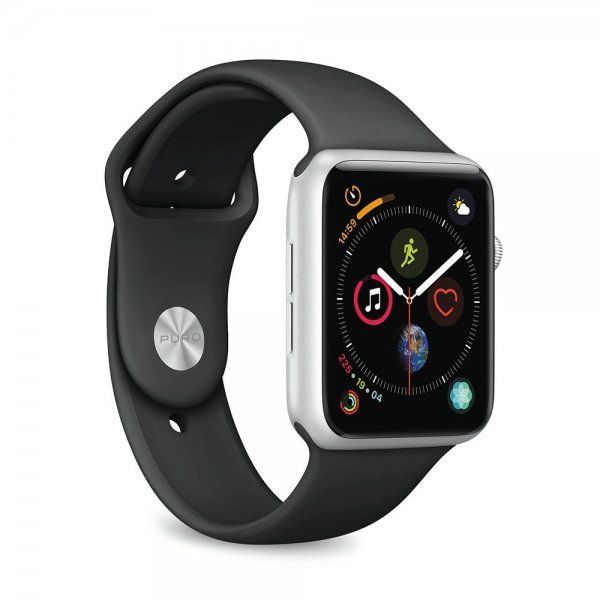 Puro Apple Watch 42/44/45mm ranneke Icon musta