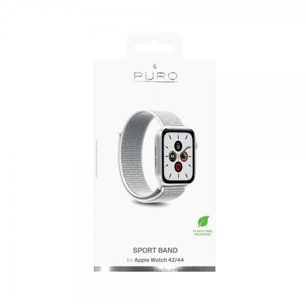 Puro Apple Watch 42/44/45mm Urrem Sport Band Vit