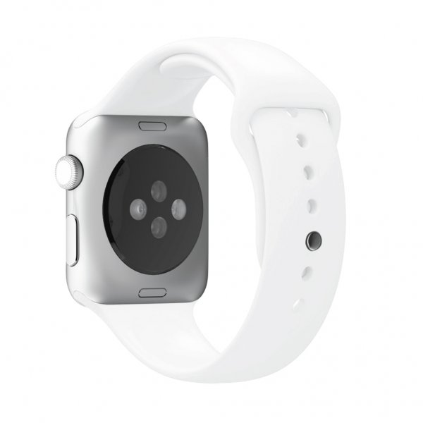 Puro Apple Watch 44/45/46mm/Apple Watch Ultra -ranneke ICON silikoniranneke valkoinen