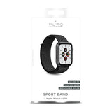 Puro Apple Watch 44/45/46mm/Apple Watch Ultra Sport Band -ranneke, musta
