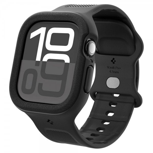 Spigen Apple Watch 42mm (Series 10/11) Ranneke ja Suojakuori Vault Pro Matte Black