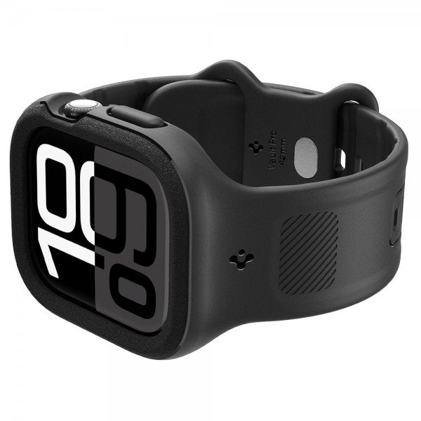 Spigen Apple Watch 42mm (Series 10/11) Ranneke ja Suojakuori Vault Pro Matte Black