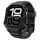 Spigen Apple Watch 42mm (sarja 10/11) Rugged Armor Pro 2 ranneke Mattamusta