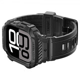 Spigen Apple Watch 42mm (sarja 10/11) Rugged Armor Pro 2 ranneke Mattamusta