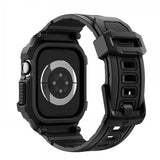 Spigen Apple Watch 42mm (sarja 10/11) Rugged Armor Pro 2 ranneke Mattamusta
