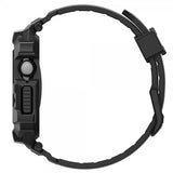 Spigen Apple Watch 42mm (sarja 10/11) Rugged Armor Pro 2 ranneke Mattamusta