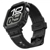 Spigen Apple Watch 42mm (sarja 10/11) Rugged Armor Pro 2 ranneke Mattamusta