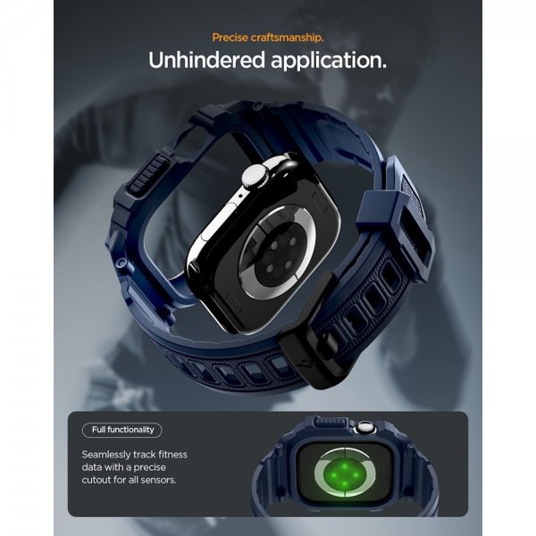 Spigen Apple Watch 42mm (Series 10/11) ranneke Rugged Armor Pro 2 Navy Blue