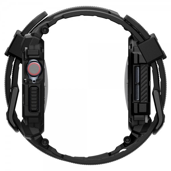 Spigen Apple Watch 42mm (Series 10/11) ranneke ja suojakuori Rugged Armor Pro Matte Black