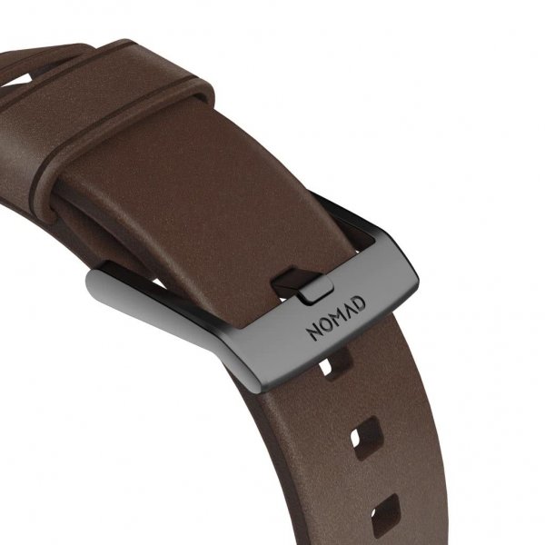 Nomad Apple Watch 44/45/46mm/Apple Watch Ultra ranneke Modern Band Black Hardware Rustic Brown