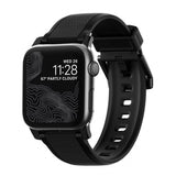 Nomad Apple Watch 44/45/46 mm/Apple Watch Ultra -ranneke Rugged Band Black Hardware Musta