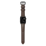 Nomad Apple Watch 44/45/46mm/Apple Watch Ultra -ranneke Traditional Band Black Hardware Rustic Brown