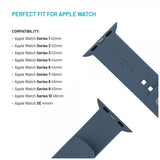 Apple Watch 44/45/46mm ranneke silikoni sporttiremmi vaaleansininen