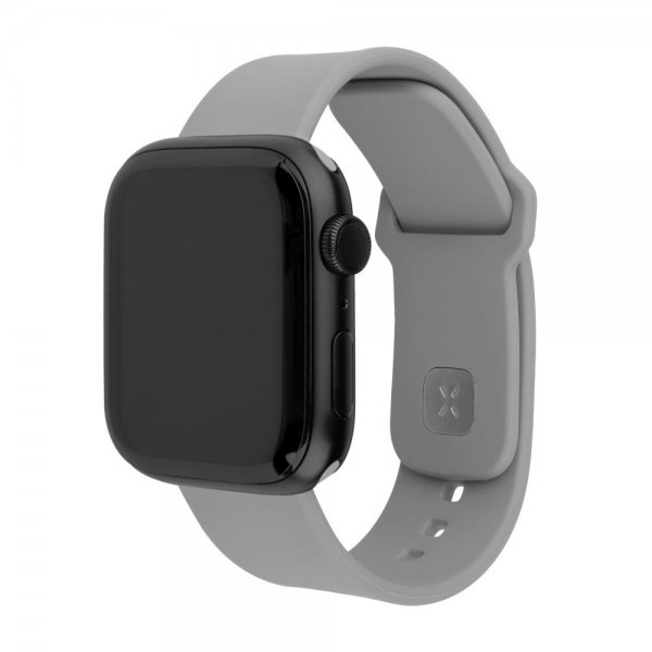 Kiinteä Apple Watch 44/45/46mm ranneke silikoninen urheiluranneke harmaa