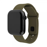 Kiinteä Apple Watch 44/45/46mm Silikoniranneke Sporty Strap Oliivinvihreä