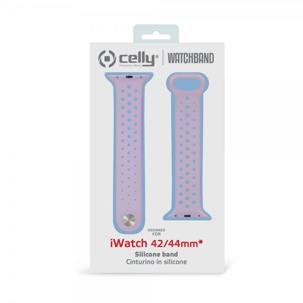Celly Apple Watch 44/45/46mm ranneke, pinkki