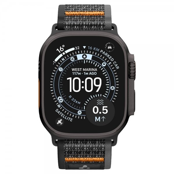 Spigen Apple Watch 44/45/46mm/Ultra 49mm ranneke Athlex Air 2 Active Black Orange