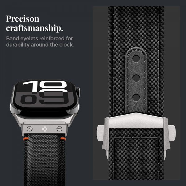 Spigen Apple Watch 44/45/46mm/Ultra 49mm ranneke Classic Fit Musta