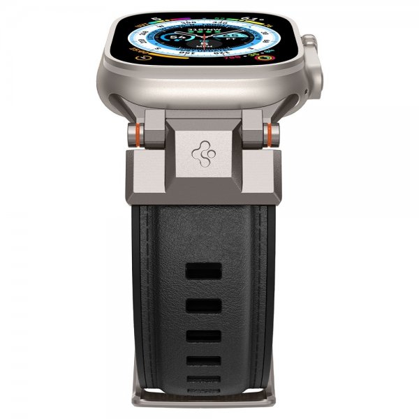 Spigen Apple Watch 44/45/46mm/Ultra 49mm ranneke DuraPro Armor PU musta