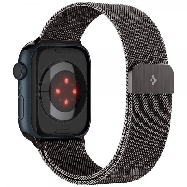 Spigen Apple Watch 44/45/46mm/Ultra 49mm -ranneke, Metal Fit Graphite
