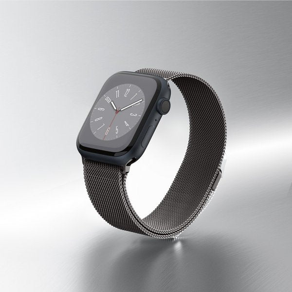 Spigen Apple Watch 44/45/46mm/Ultra 49mm -ranneke, Metal Fit Graphite