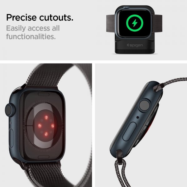 Spigen Apple Watch 44/45/46mm/Ultra 49mm -ranneke, Metal Fit Graphite