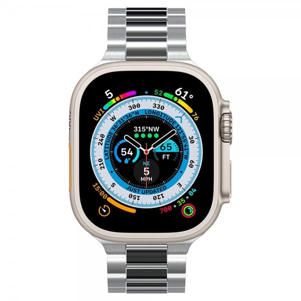 Spigen Apple Watch 44/45/46mm/Ultra 49mm ranneke Modern Fit 316L Silver