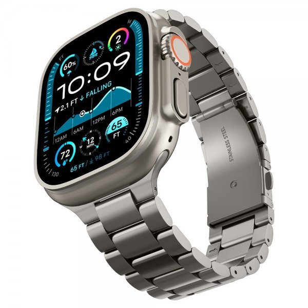 Spigen Apple Watch 44/45/46mm/Ultra 49mm ranneke Modern Fit titaani Natural Titanium