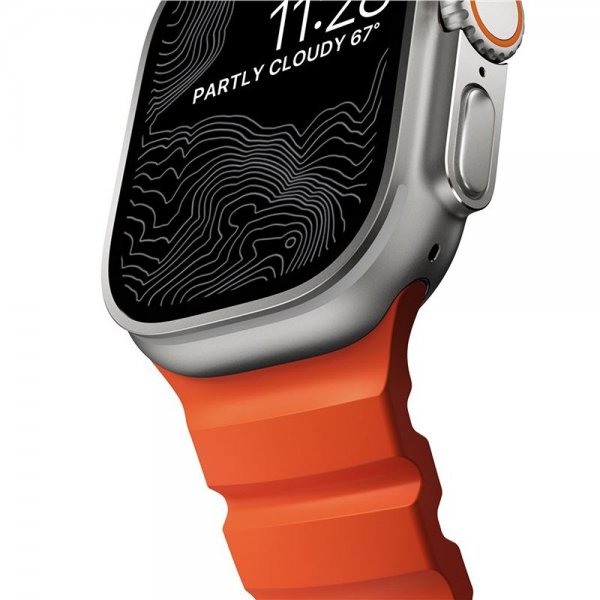 Nomad Apple Watch 44/45/46mm/Ultra 49mm ranneke Rocky Point Natural Magma