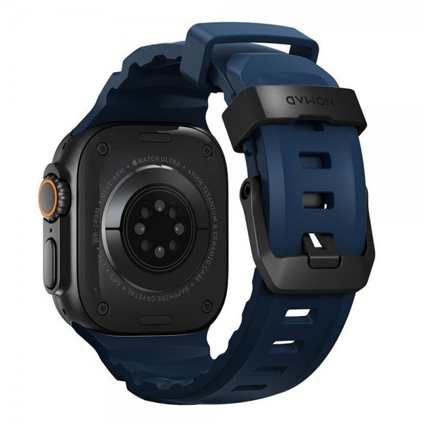 Nomad Apple Watch 44/45/46mm/Ultra 49mm ranneke Rocky Point Musta Atlantic