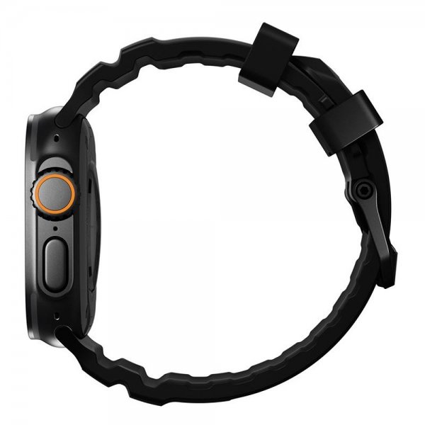 Nomad Apple Watch 44/45/46mm/Ultra 49mm ranneke Rocky Point musta Carbon Black
