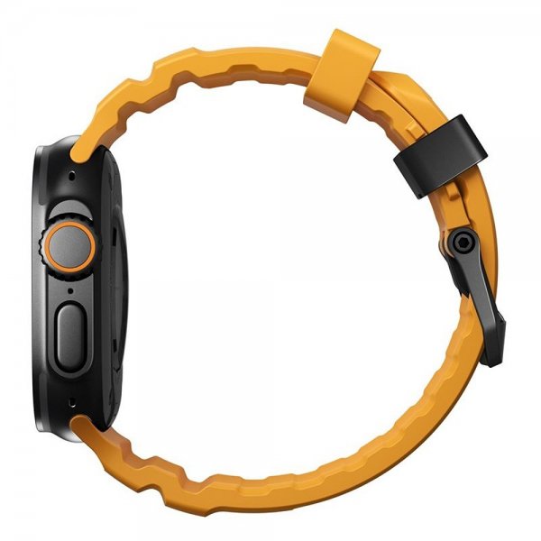 Nomad Apple Watch 44/45/46mm/Ultra 49mm ranneke Rocky Point, musta, aurinko