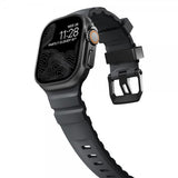 Nomad Apple Watch 44/45/46mm/Ultra 49mm ranneke Rocky Point, musta Storm