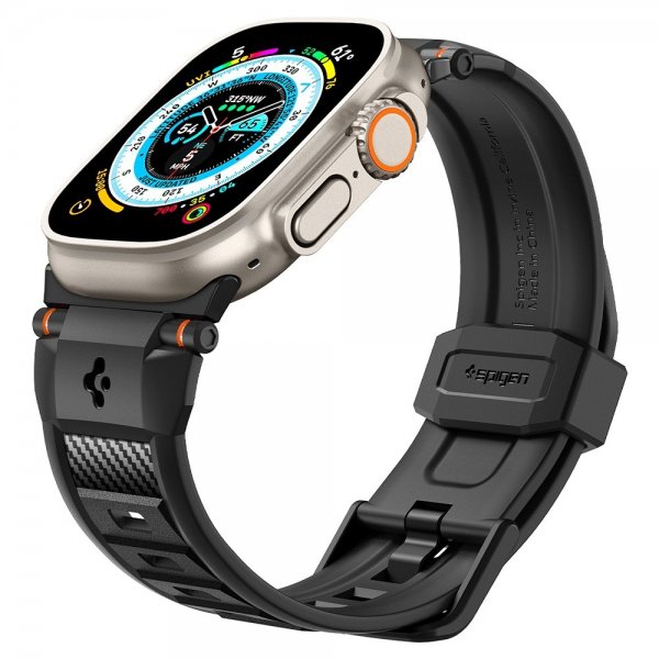 Spigen Apple Watch 44/45/46mm/Ultra 49mm ranneke Rugged Ultra Matte Black
