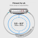 Spigen Apple Watch 44/45/46mm/Ultra 49mm ranneke Sleek Link, hopea