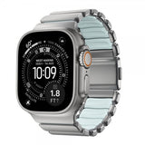 Nomad Apple Watch 44/45/46mm/Ultra 49mm ranneke Stratos Band Natural Icy Blue Glow