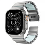 Nomad Apple Watch 44/45/46mm/Ultra 49mm ranneke Stratos Band Natural Icy Blue Glow