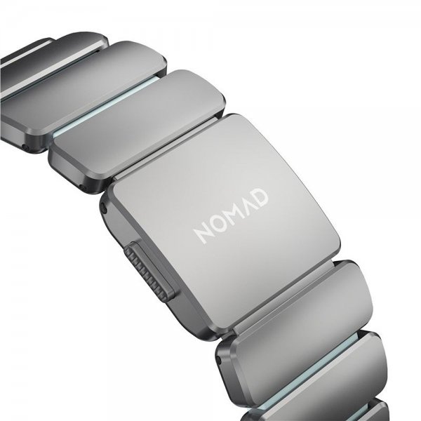 Nomad Apple Watch 44/45/46mm/Ultra 49mm ranneke Stratos Band Natural Icy Blue Glow