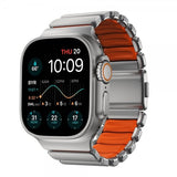 Nomad Apple Watch 44/45/46mm/Ultra 49mm ranneke Stratos Band Natural Ultra Orange