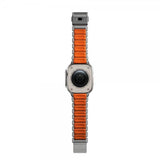 Nomad Apple Watch 44/45/46mm/Ultra 49mm ranneke Stratos Band Natural Ultra Orange