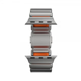 Nomad Apple Watch 44/45/46mm/Ultra 49mm ranneke Stratos Band Natural Ultra Orange