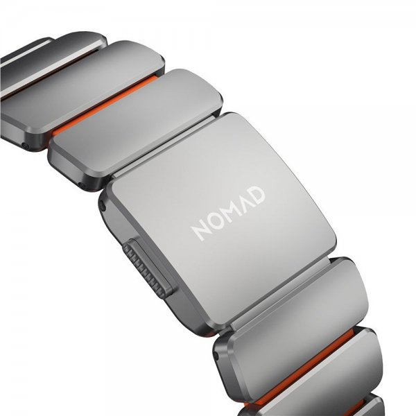 Nomad Apple Watch 44/45/46mm/Ultra 49mm ranneke Stratos Band Natural Ultra Orange